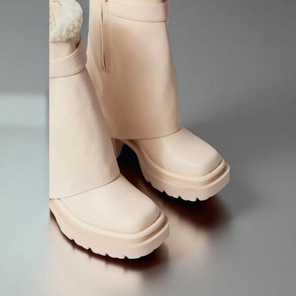 NIB Circus NY By Sam Edelman Vanilla Noah Lined Lug Sole Boot - Picture 4 of 6